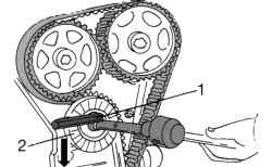 Ослабление натяжения зубчатого приводного ремня