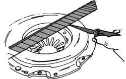 Проверка износа или перекоса нажимного диска сцепления