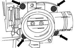 Места крепления корпуса дроссельной заслонки