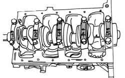 Нумерация крышек коренных подшипников коленчатого вала