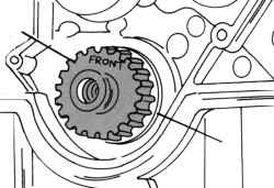Установка ведущей шестерни коленчатого вала